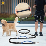 Laisse pour chien mains libres à deux poignées, RunLeash™  canicross, canirando, canivtt, canimarche